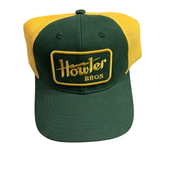 Howler Brothers Howler Electric Standard Hat: Green/YellowTwill, - Picture 2 of 8